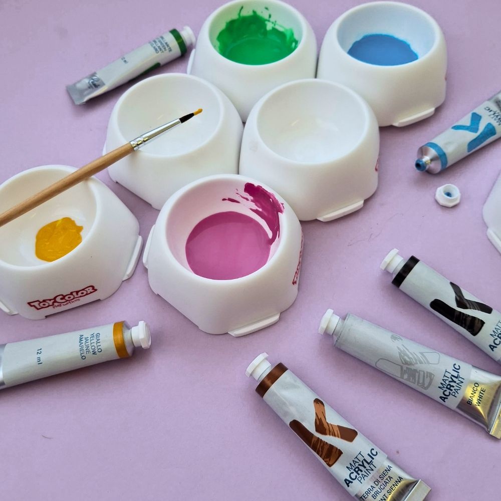 Toy Color Kreable - Matt Acrylic Paint Tubes Set 7 x 12ml - Non-Toxic Water-Based Art Paint in Plastic Storage Box - Image 5