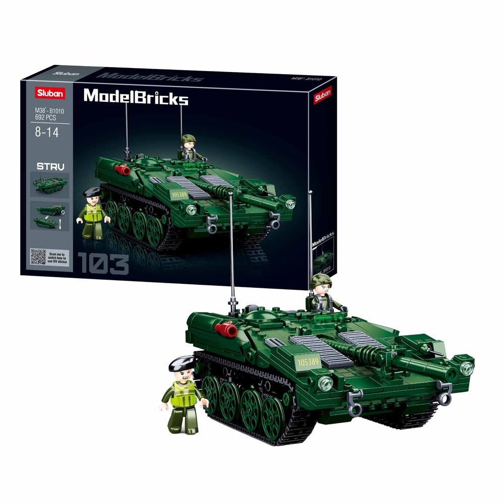 Sluban Building Set: Model Bricks - STRV103 Main Battle Tank - 692pcs - Image 3