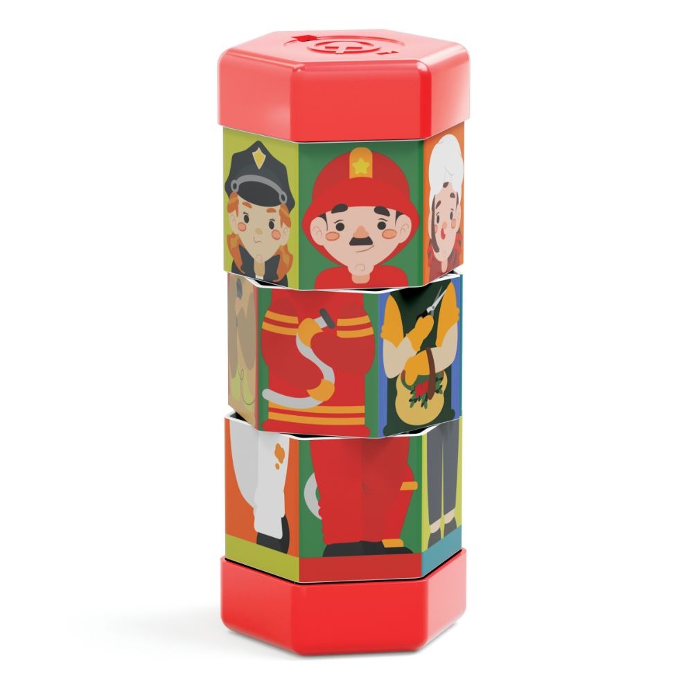 Quercetti - Mix & Match People & Jobs Rotating Puzzle for Toddlers - Image 3