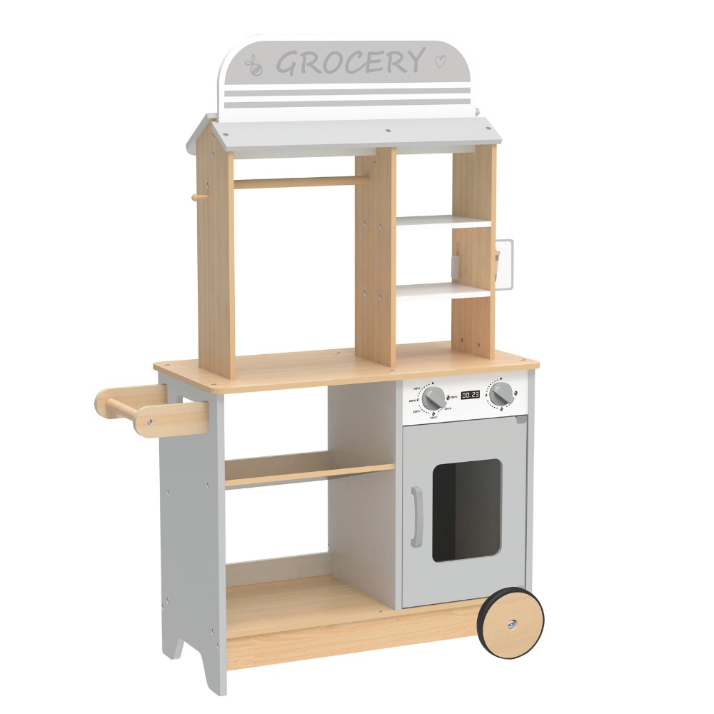 TookyToy - Pretend Play Wooden Grocery Store Playset with Accessories - Image 8