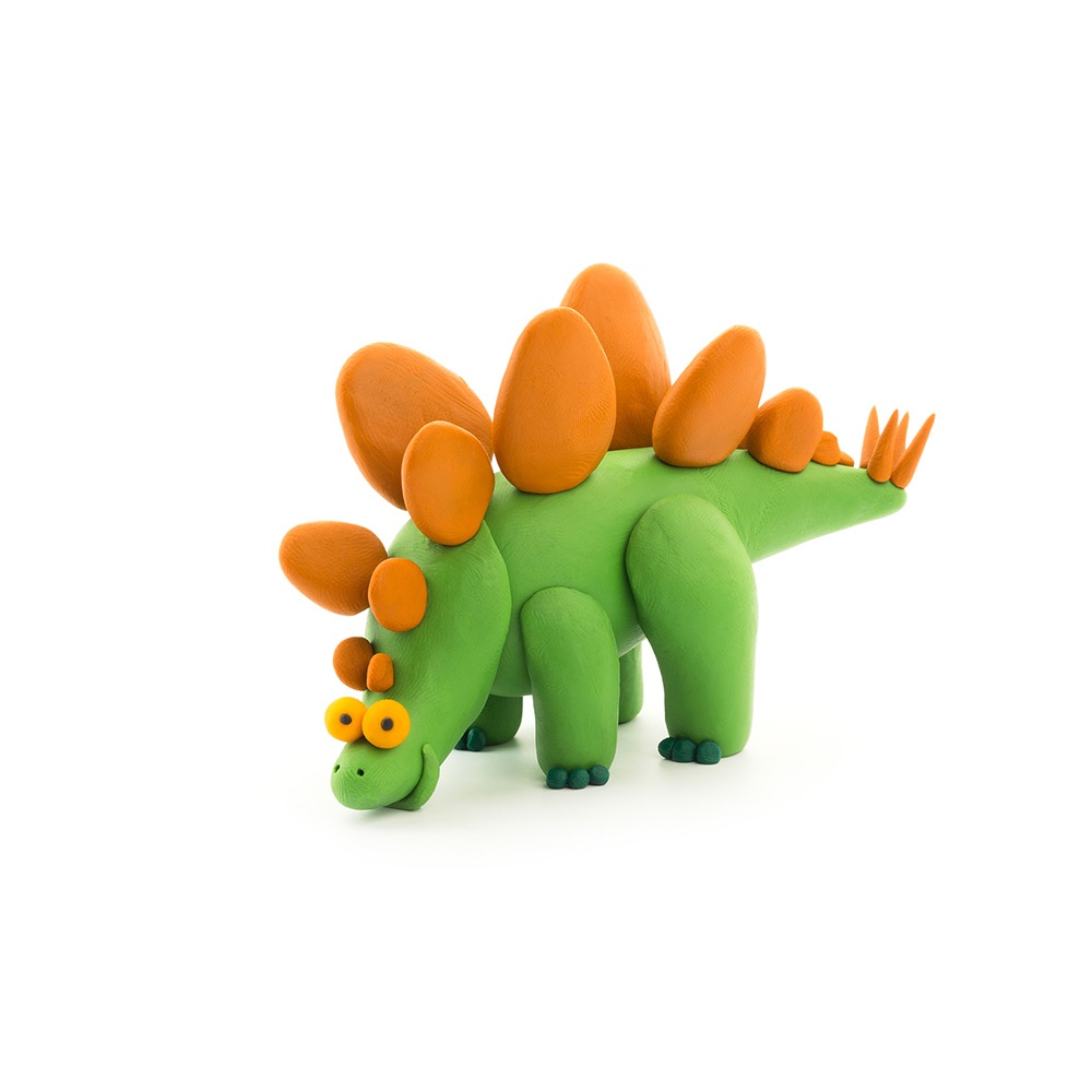Hey Clay - Modelling Air-Dry Clay with Fun Interactive App - Stegosaurus, Pachycephalosaurus, Brachiosaurus, Series Dinos, 6 cans - Image 3