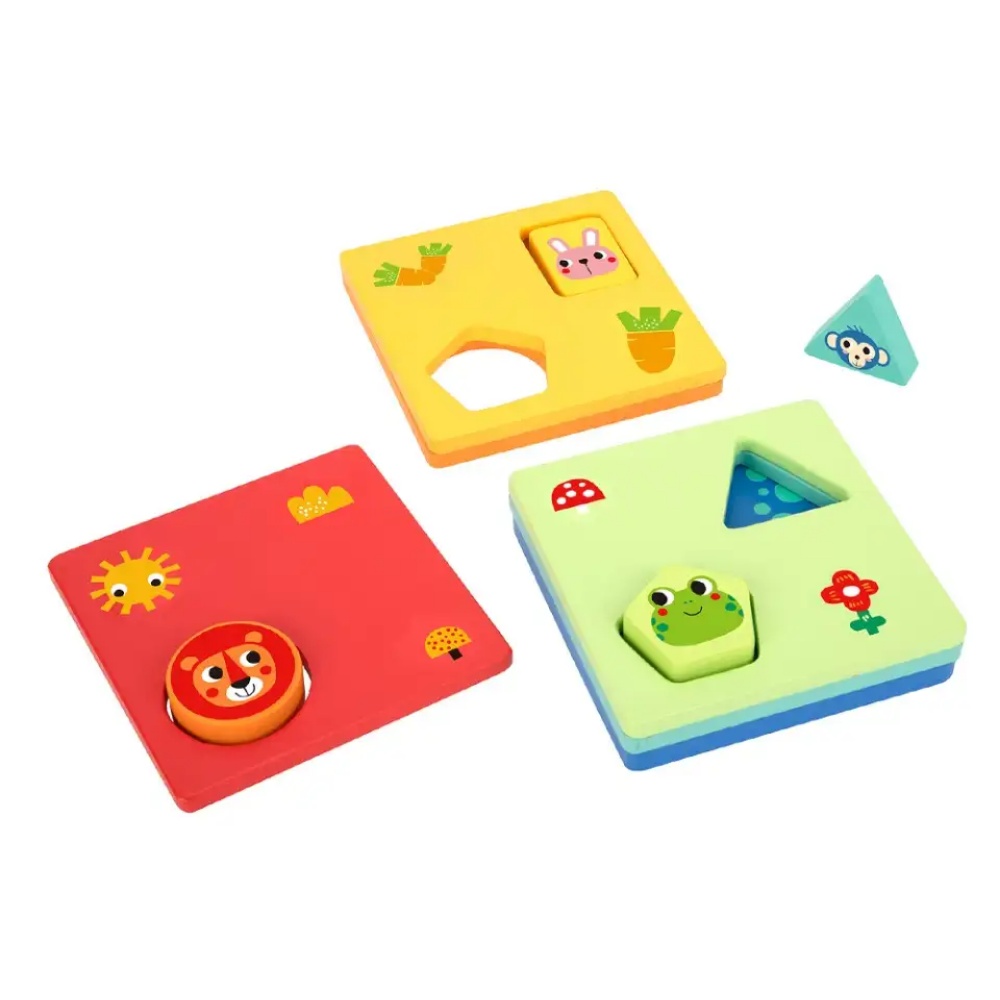 TookyToy - Wooden Shapes & Colours Puzzle - Image 5