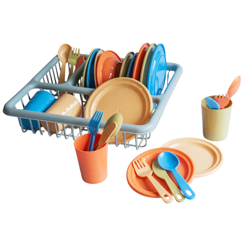 Greenbean - Pretend & Play Complete Kitchen Set - Natural - 80pcs - Image 6