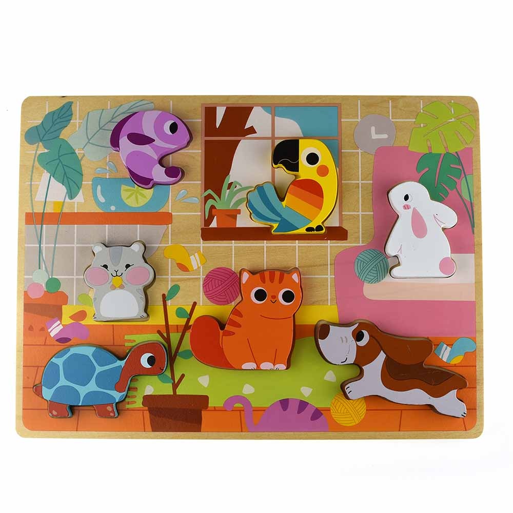 TookyToy - Wooden Chunky Pet Animals Puzzle - Image 3