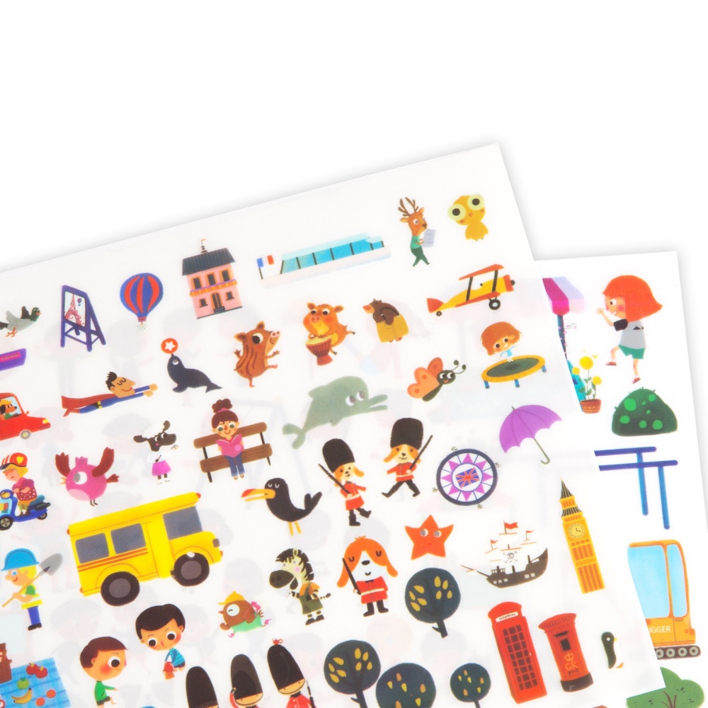 Jar Meló - Rub-On Transfer Sticker Set - The Busy City - 100+pcs - Image 8