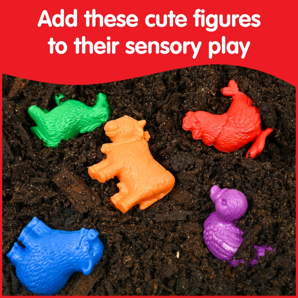 EDX Education - Counters - Farm Animals 6 Colours - 72Pc Polybag - Image 2