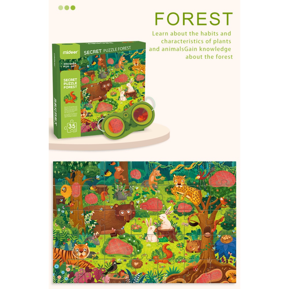 Mideer - Puzzle Secret - Forest - 35pcs - Image 2
