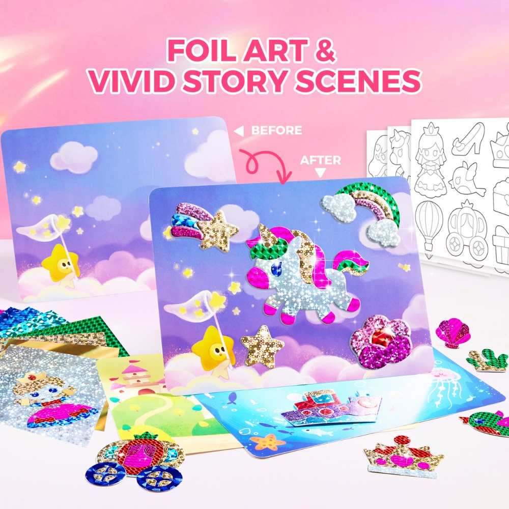 Jar Meló - Foil Arts & Crafts Set - Peel & Stick Activity - Fairy World - Image 4