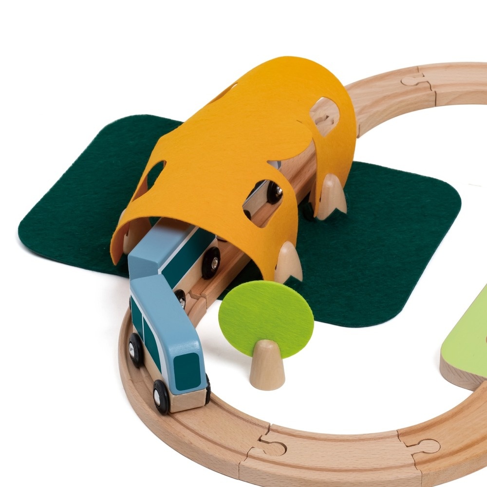 Classic World - Pretend & Play - Wooden Train Set - Forest 40 Piece - Image 6