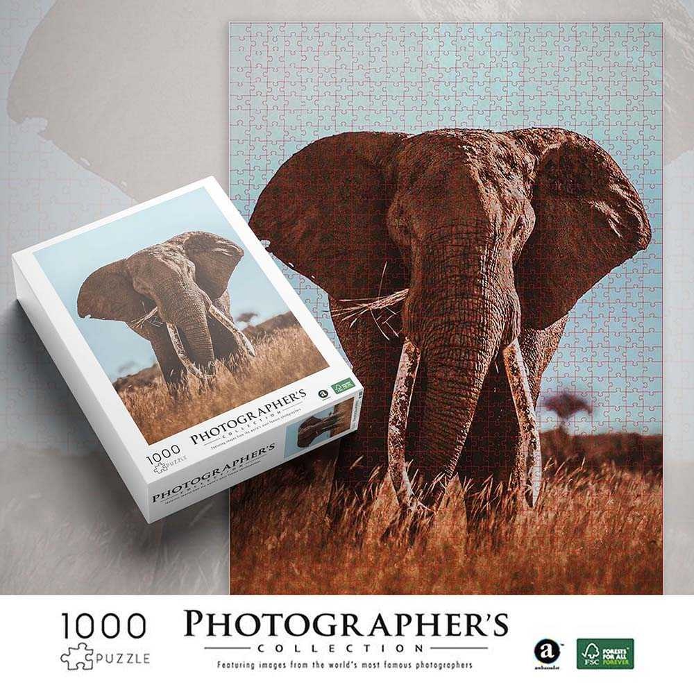 Ambassador - Photographers Collection 1000 Piece Puzzle - African Elephant - Image 3