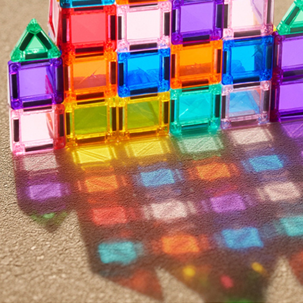 Mideer - Colourful Mini Magnetic Tiles Building Set - 66pcs - Image 5