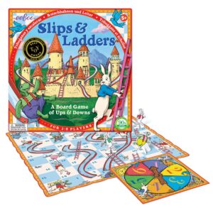 eeBoo - Snakes and Ladders Kids Board Game with Fairy Tale Theme -**
