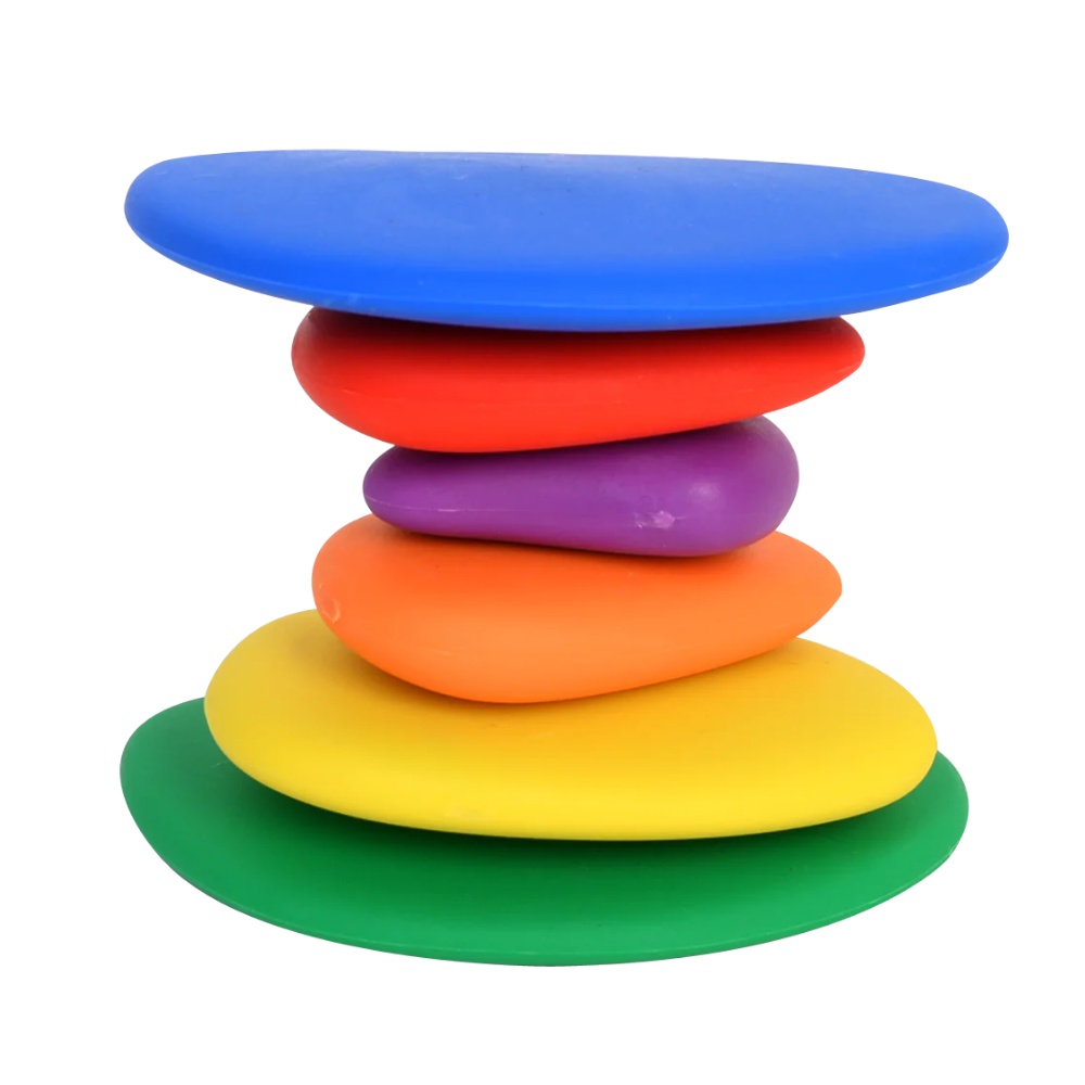 EDX Education - Rainbow Pebbles - 6 Colours 6 Sizes - 36pcs - Polybag - Image 7