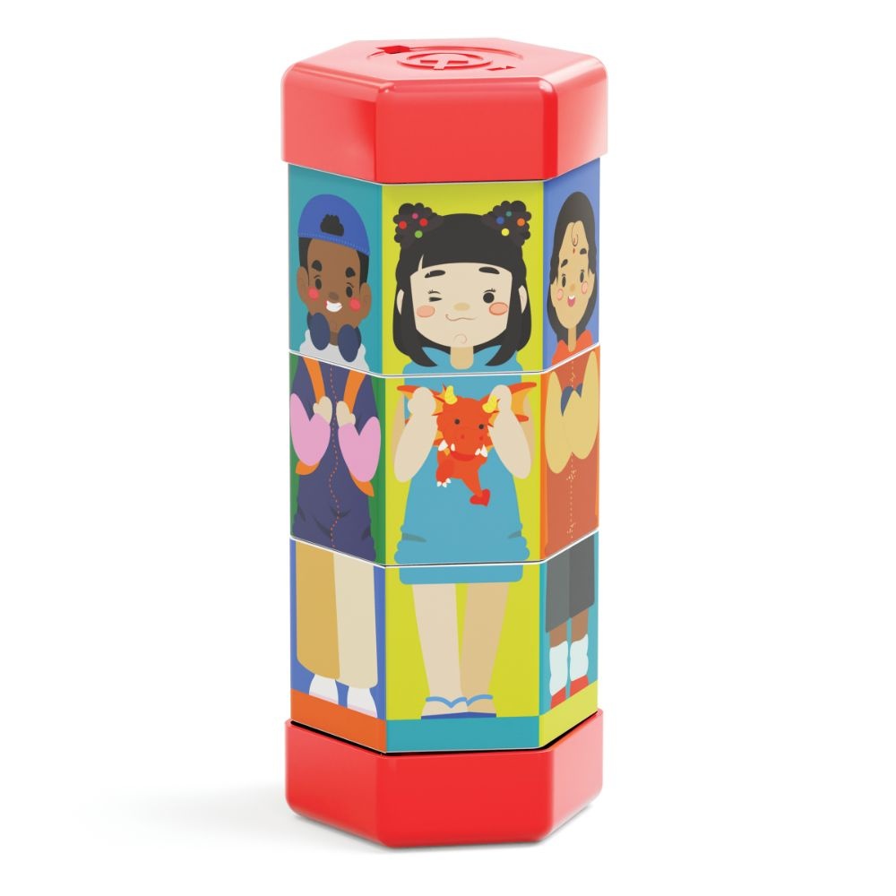 Quercetti - Mix & Match People & Jobs Rotating Puzzle for Toddlers - Image 2