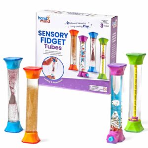 Hand2Mind - Sensory Fidget Tubes - Calming Tools for Focus, Set of 4