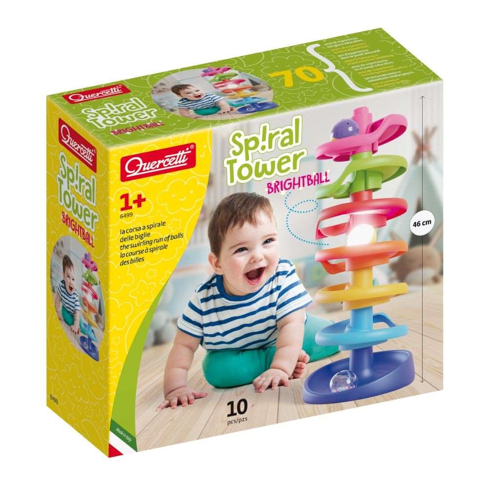 Quercetti - Spiral Tower Brightball: Swirling Ball Run