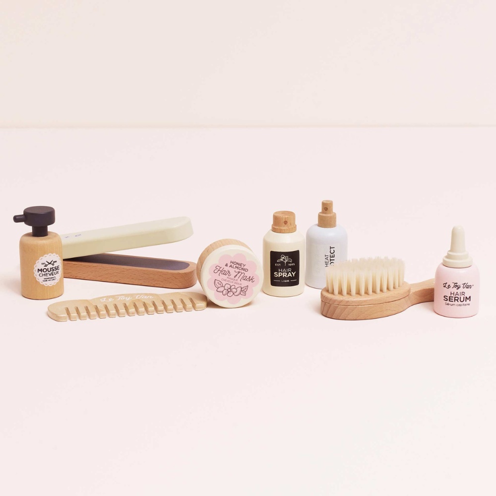Le Toy Van - Wooden Hair Care & Straighteners Set - 8pcs - Image 3