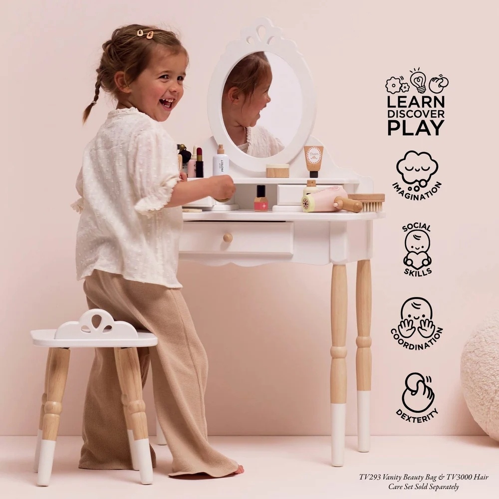Le Toy Van - Dressing-up Vanity Table & Stool - Image 4