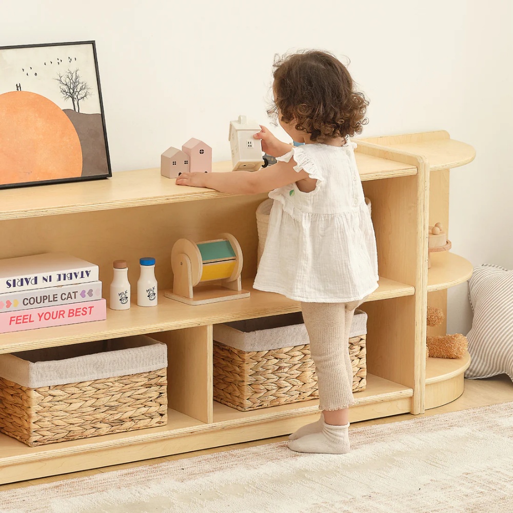 TookyToy - Wooden Shelf and Toy Storage for Kids Room: Plywood 60x114cm - Image 7