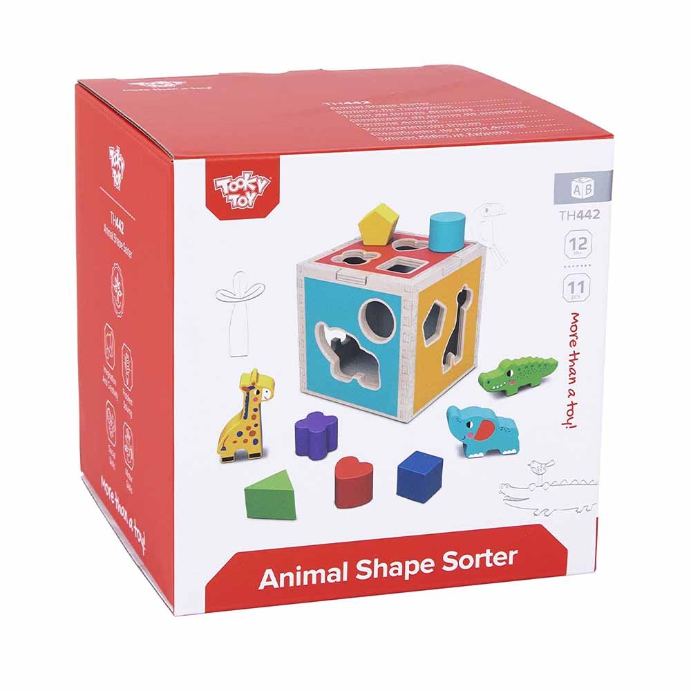 TookyToy - Animal Shape Sorter with Wooden Blocks - Image 4
