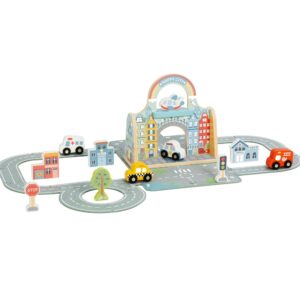 TookyToy - Pretend Play Story Box: City Toy Set in Carry Case