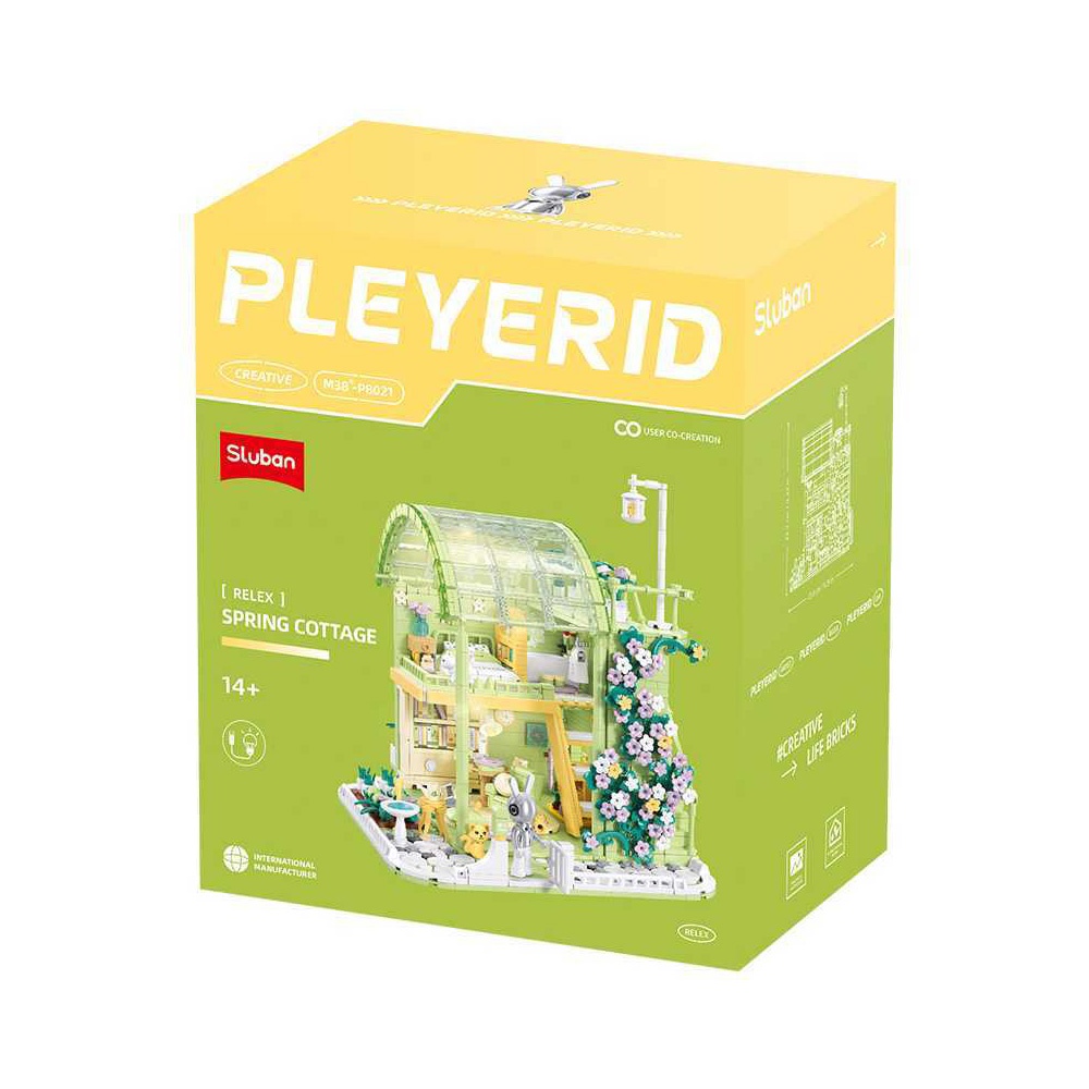 Sluban Building Set: Pleyerid - Spring Cottage With USB Light