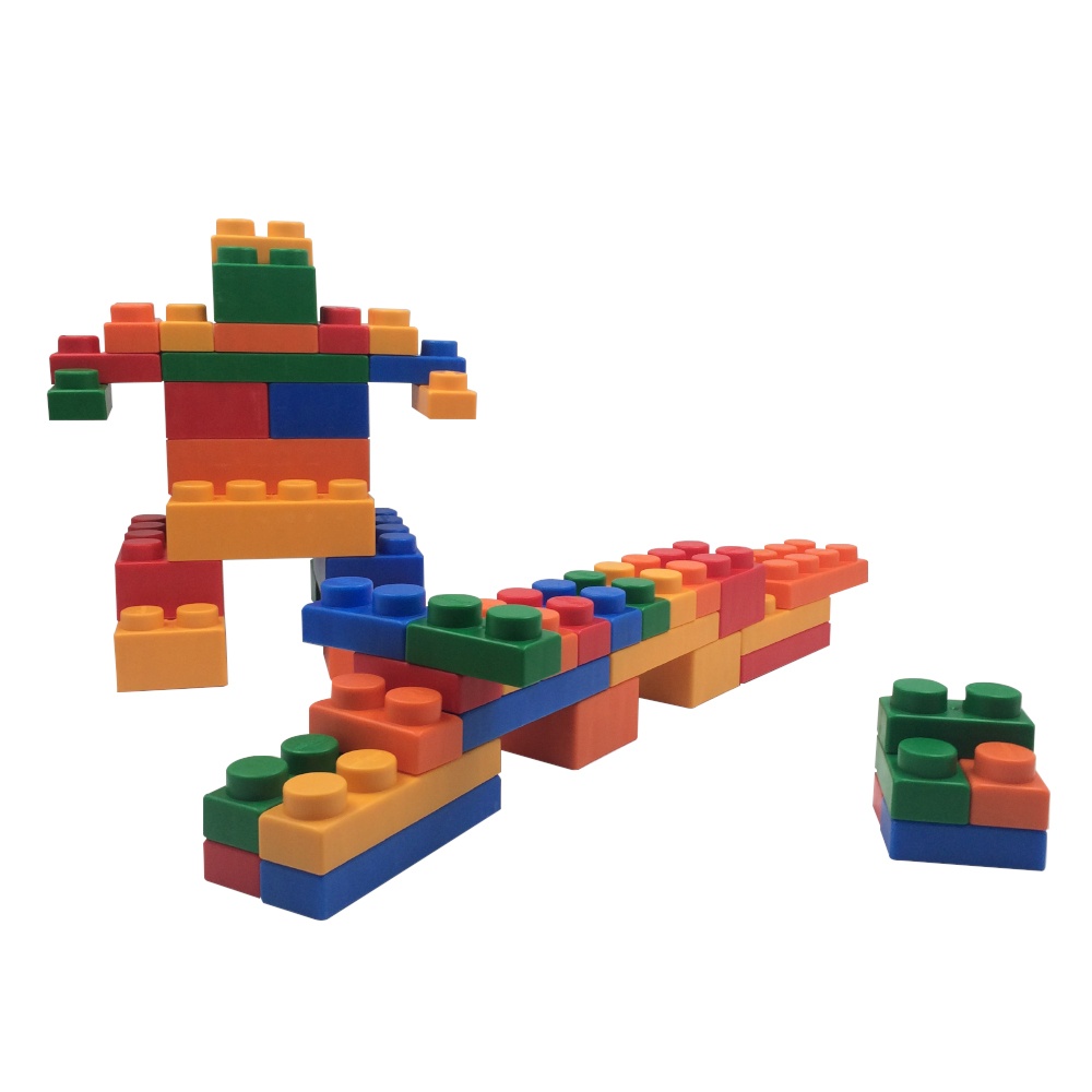 Greenbean - Jumbo Soft Blocks - Basic - 60pcs - Eco Box -** - Image 2