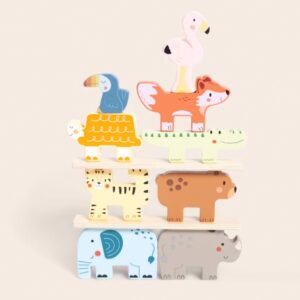TookyToy - Wooden Stacking Animals Activity Toy