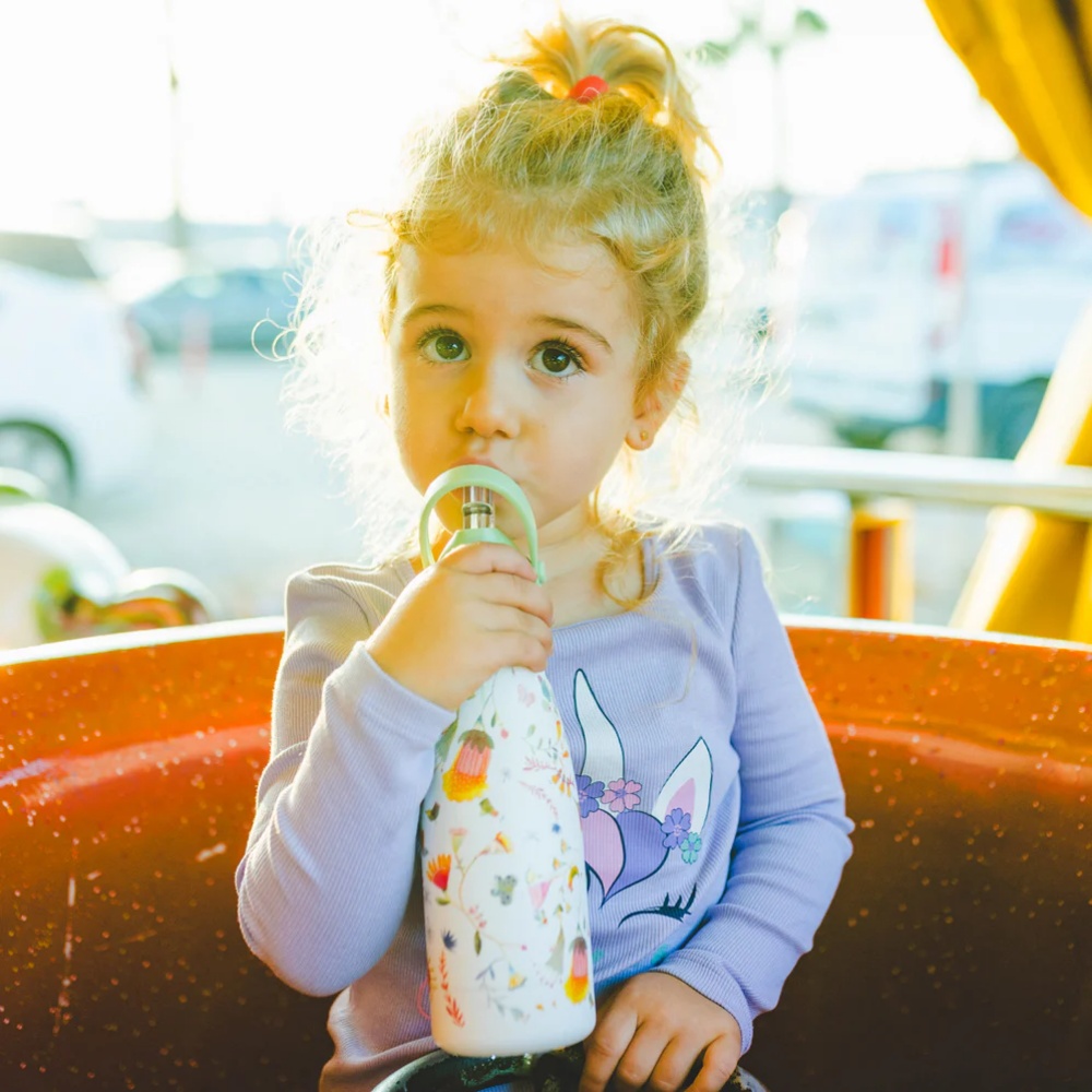 Cool Bottles - Kids Triple-Insulated Water Bottle - Spring Flowers 260ml - Image 2