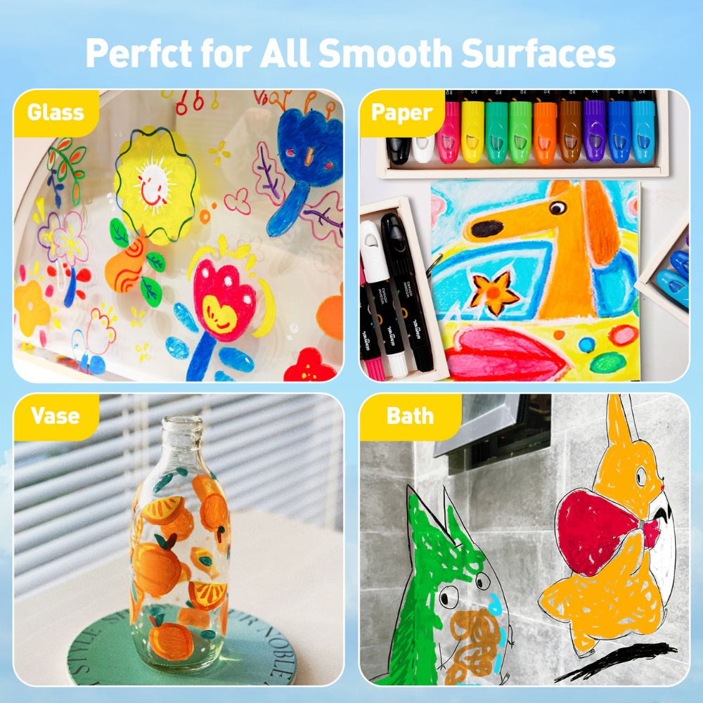 Jar Meló - Bath & Window Twisable Crayons - 12 Silky Washable Colours - Image 5