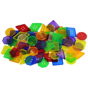 Greenbean - Translucent Lacing Buttons - Fine Motor Skills - 108pcs