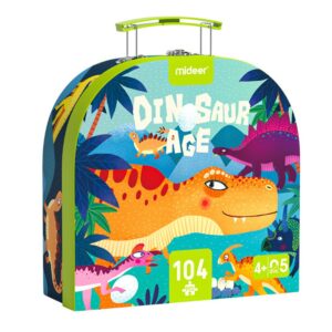 Mideer - Gift Box Jigsaw Puzzle for Kids - Dinosaur Age - 104 Pieces