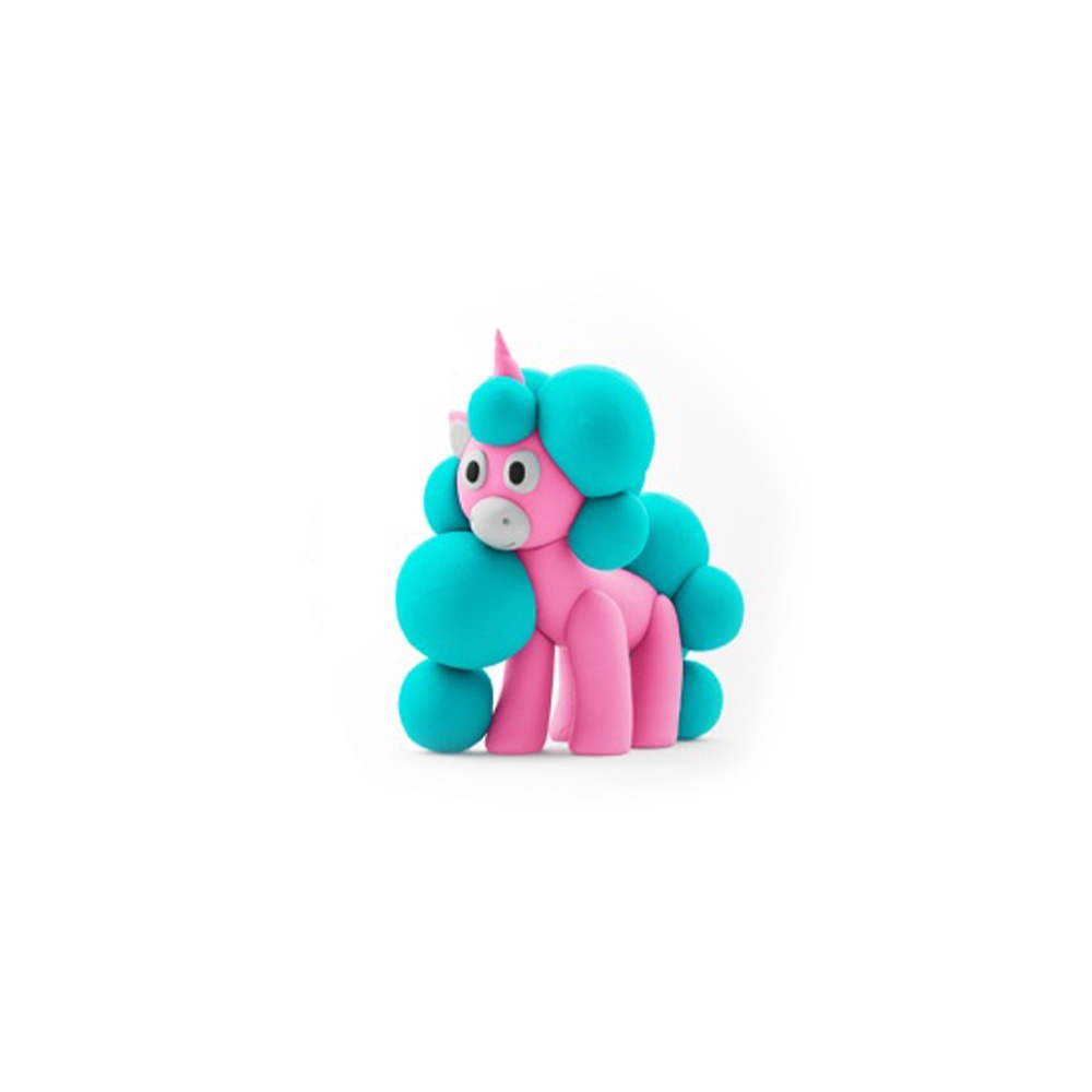 Hey Clay - Modelling Air-Dry Clay with Fun Interactive App - Brighty, Cloudy, Sparky, Series Rainbow Unicorns, 6 cans - Image 5