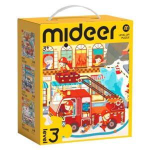 Mideer - Level Up Jigsaw Puzzle for Kids - 3-in-1 - Level 3 Busy Rescue Team