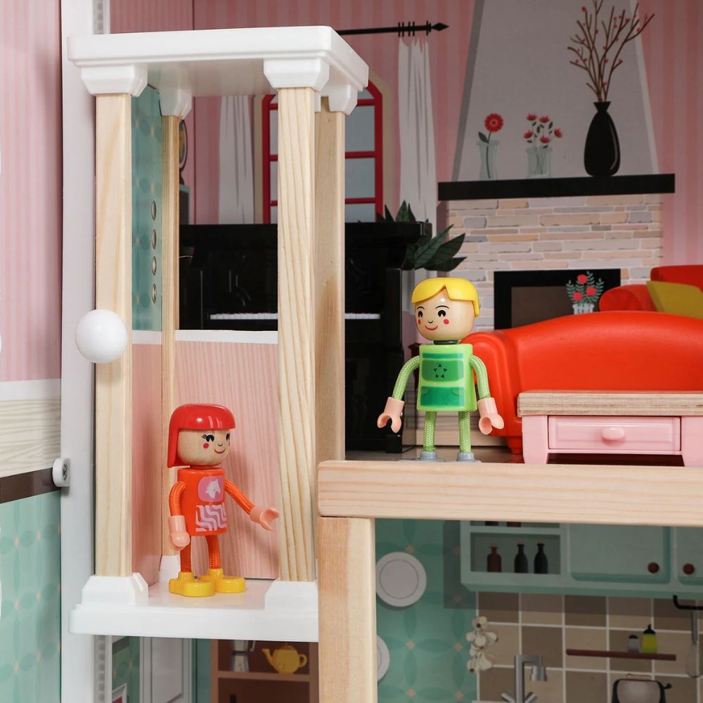 TopBright - Modern Doll House - Fully Furnished with Lights & Sounds - 80 x 25 x 75 cm - 20pcs-** - Image 6