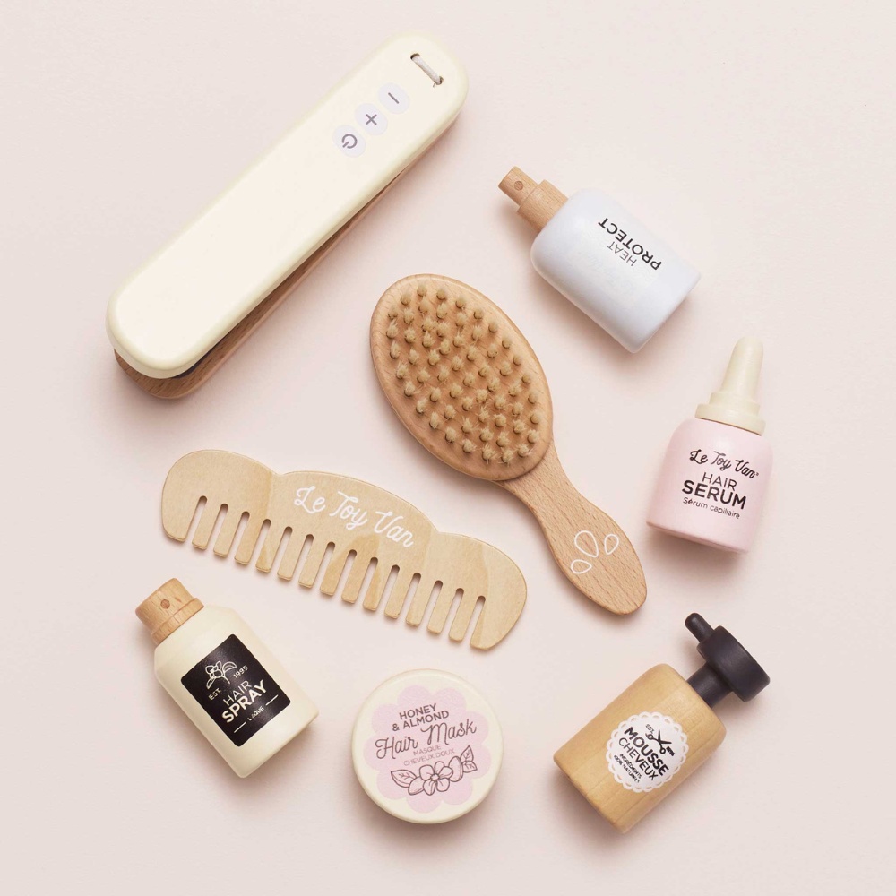 Le Toy Van - Wooden Hair Care & Straighteners Set - 8pcs - Image 4