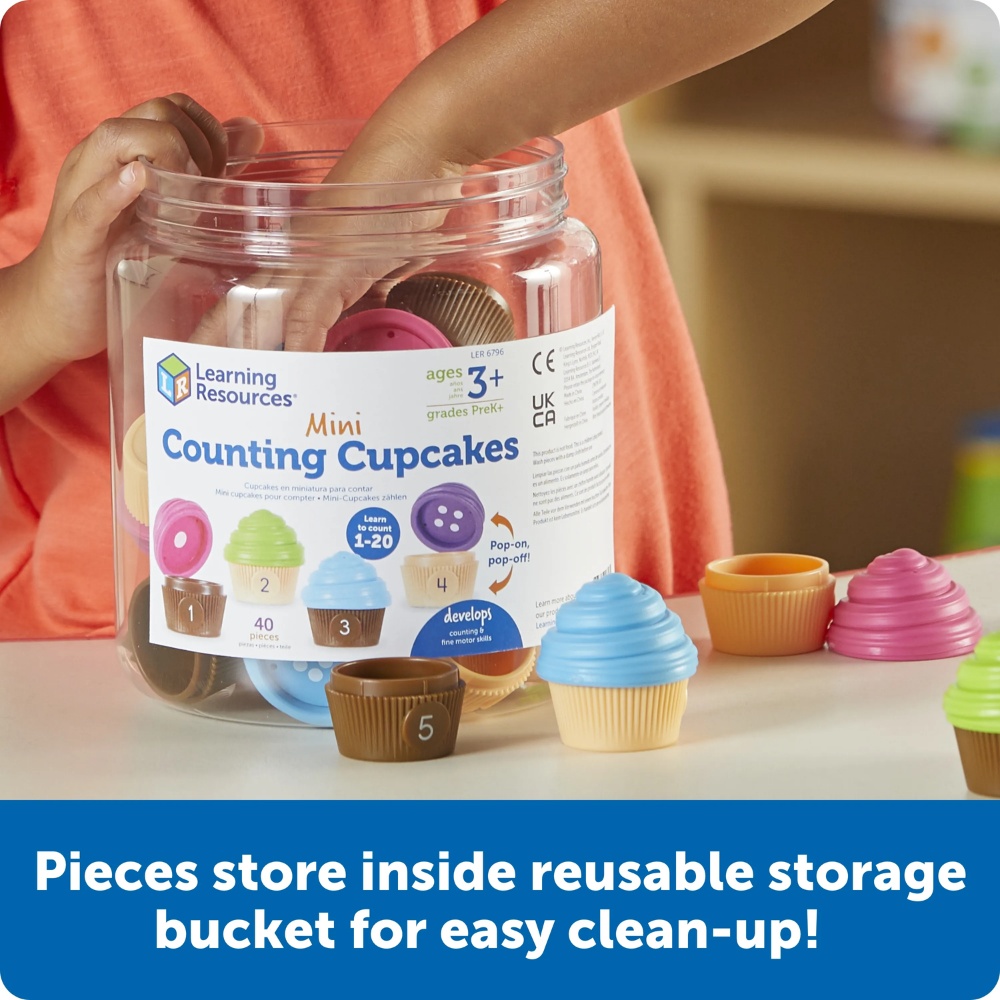 Learning Resources - Mini Counting Cupcakes Maths Toy Set - 40 Pieces - Image 4