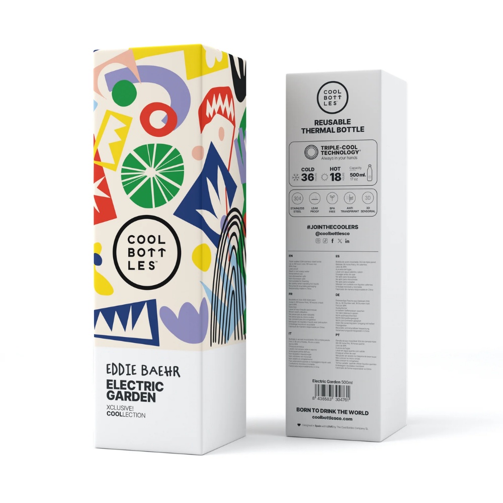 Cool Bottles - Triple-Insulated Water Bottle - Electric Garden 500ml - Image 5