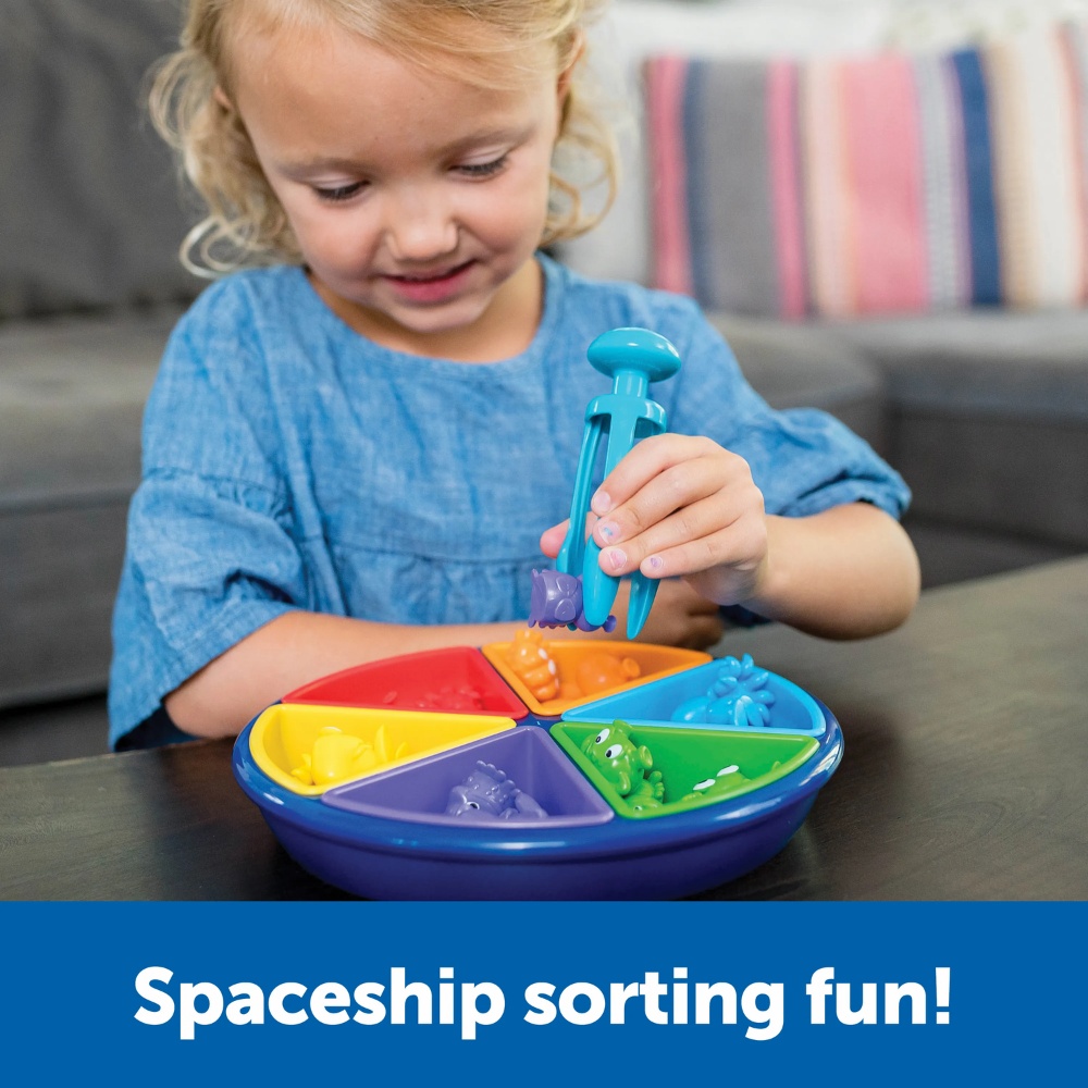Learning Resources - Oodles of Aliens Sorting Saucer Fine Motor Toy for Toddlers - Image 2