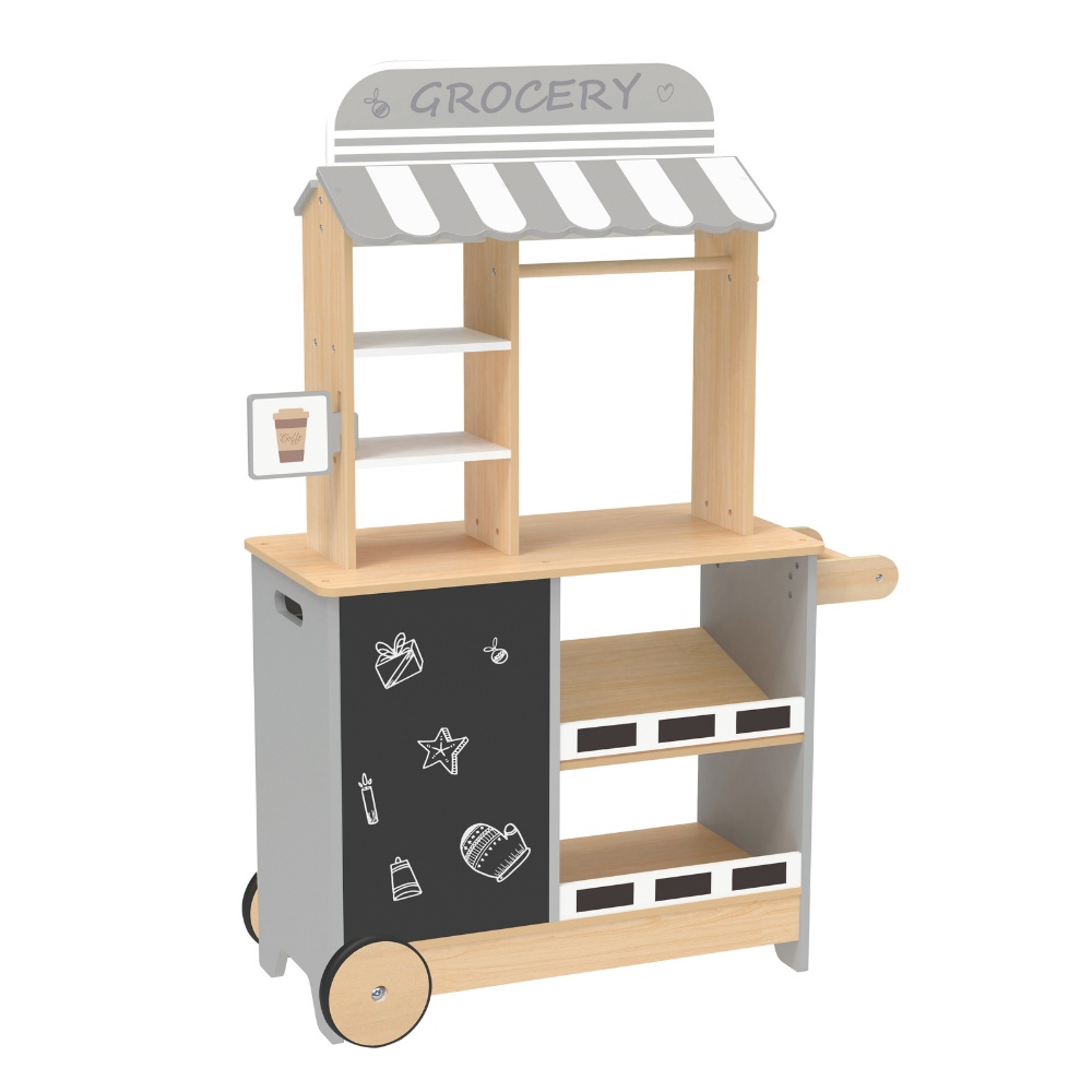 TookyToy - Pretend Play Wooden Grocery Store Playset with Accessories - Image 7