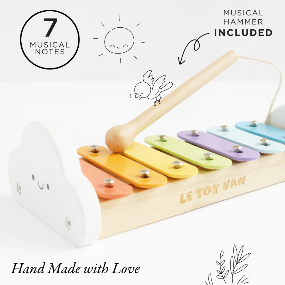 Le Toy Van - Wooden Rainbow Xylophone - 2pcs - Image 4