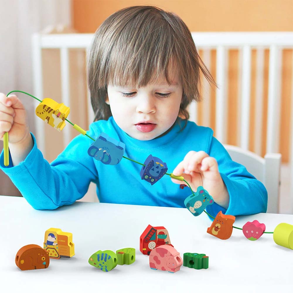 Mideer - Fine Motor Lacing Forest Animals Set - Threading Activity for Kids - Image 2