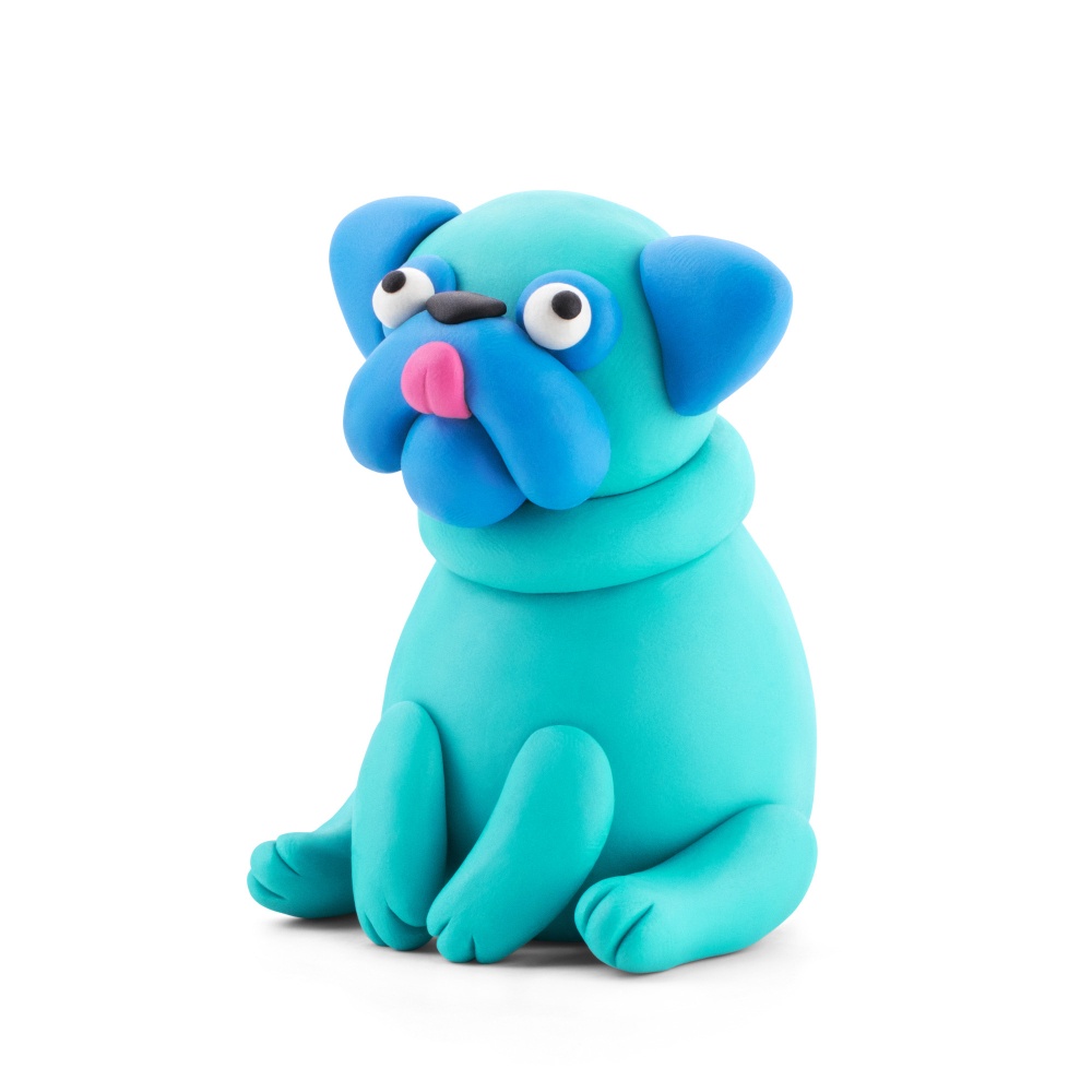 Hey Clay - Modelling Air-Dry Clay with Fun Interactive App - Shiba Inu, Spitz, Pug, Series Dog Story, 6 cans - Image 3
