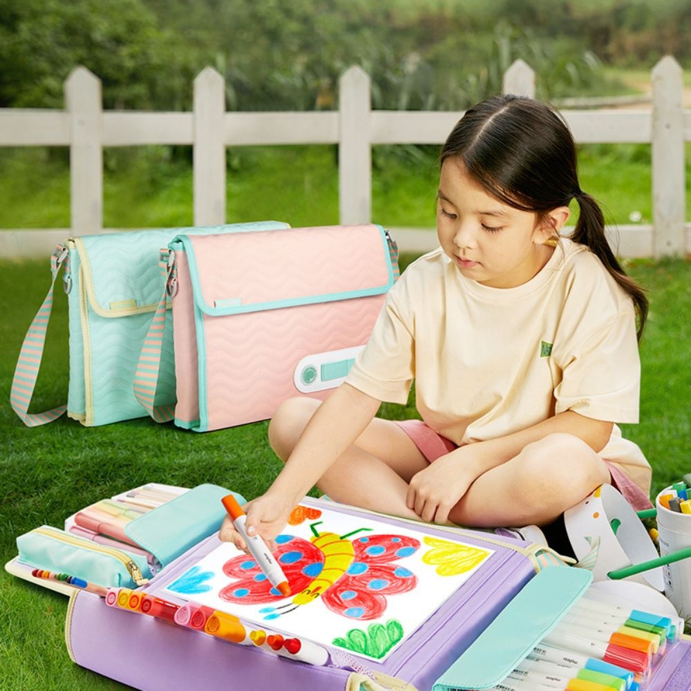 Mideer - Kids Drawing Art Set with Carry-on Bag - Pink - 75pcs - Image 2