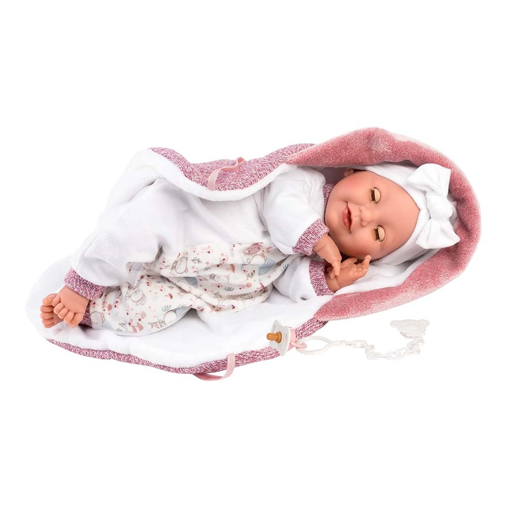 Llorens - Baby Girl Doll with Clothing & Bed Cushion: Heidi - 42cm - Image 3
