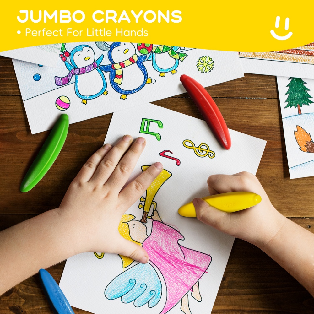 Jar Meló - Beeswax Crayons Banana Shape - 24 Washable & Non-Toxic Colours - Image 5