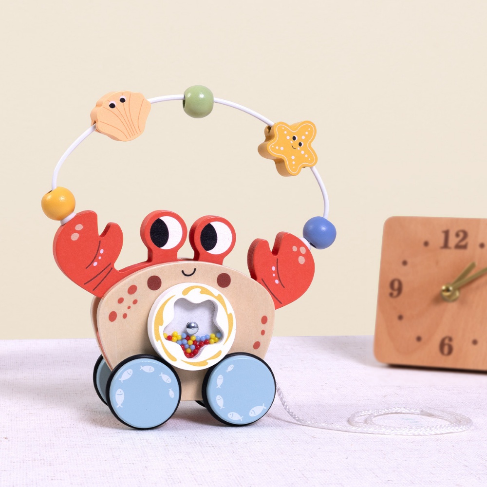 TookyToy - Wooden Pull Along Crab Bead Maze Toy - Image 5