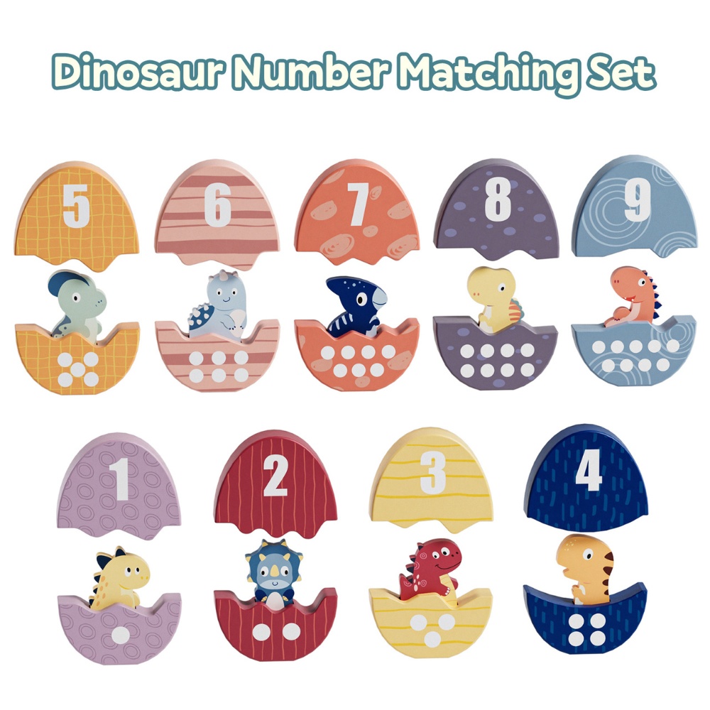 TopBright - Dinosaur Egg Number Puzzle - Counting Matching Toy 18pcs Age 2+ - Image 5