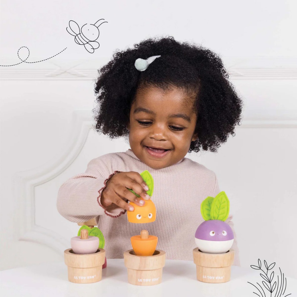 Le Toy Van - Wooden Stacking Veggies - 9pcs - Image 7