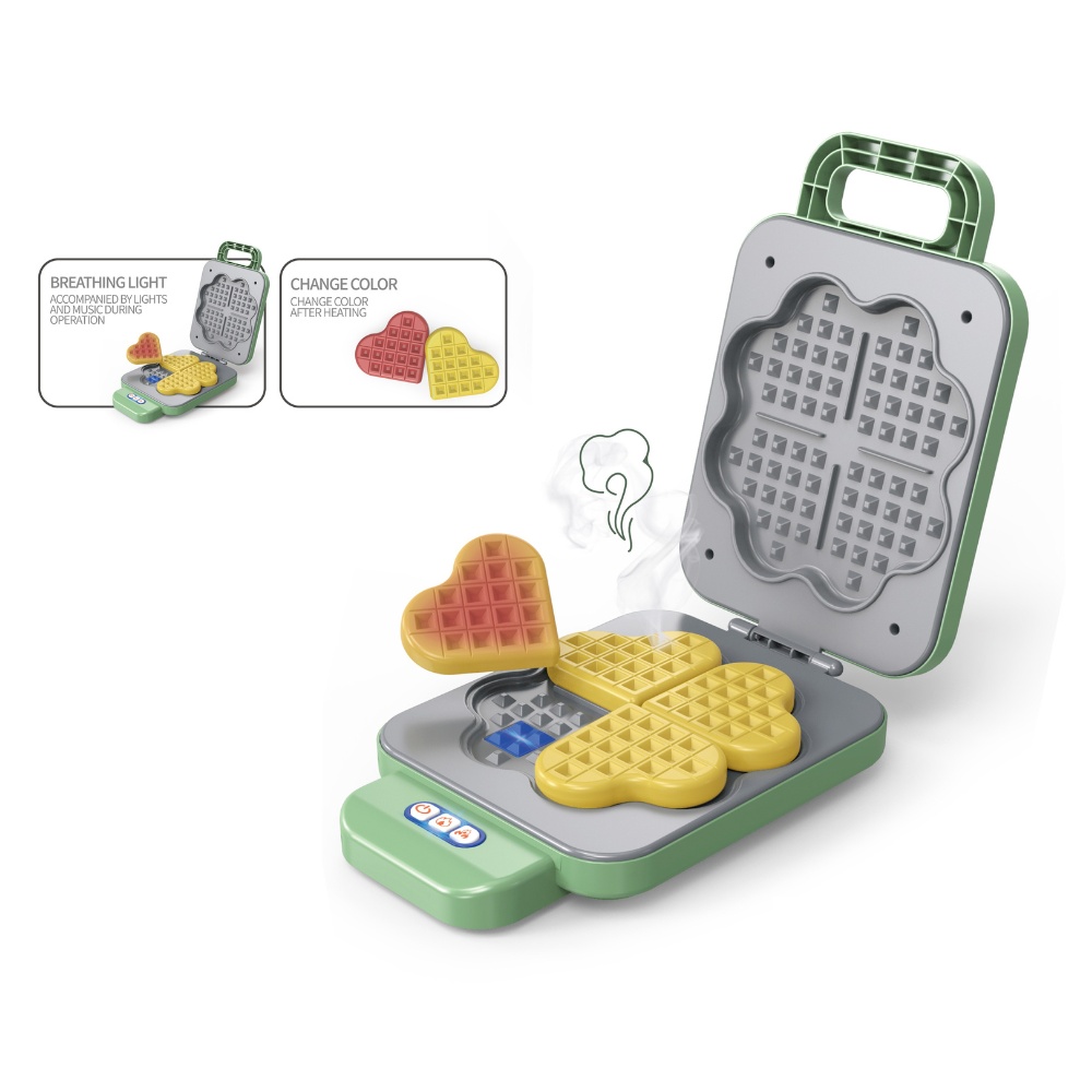 Pretend & Play Waffle Maker Set with Colour Changing Waffles - Green